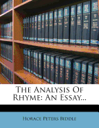 The Analysis of Rhyme: An Essay