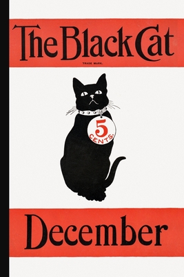 The Black Cat December 5 Cents: The Black Cat Magazine: Vintage Halloween Ephemera Lined Notebook And Journal: Sitting Black Cat With Collar - The Persnickety Owl