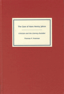 The Case of Hans Henny Jahnn: Criticism and the Literary Outsider