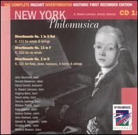 The Complete Mozart Divertimentos: Historic First Recorded Edition, CD 1 - New York Philomusica