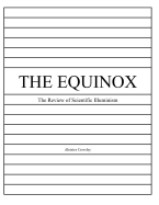 The Equinox, Vol. 1, No. 8: The Review of Scientific Illuminism