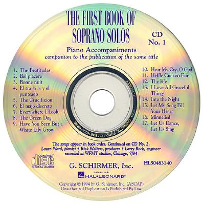 The First Book of Soprano Solos: Piano Accompaniments - G Schirmer Inc (Creator)