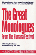 The Great Monologues from the Humana Festival - Graham, Kristin (Editor)