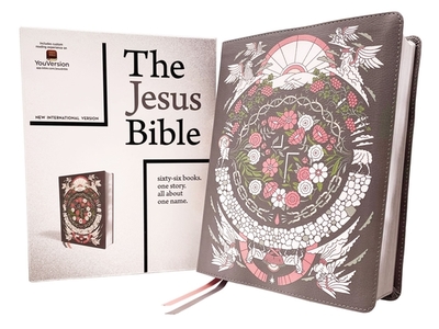 The Jesus Bible Artist Edition, Niv, Leathersoft, Gray Floral, Comfort Print - Passion Publishing (Editor), and Giglio, Louie (Introduction by), and Zondervan