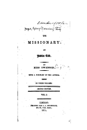 The Missionary, an Indian Tale - Vol. I