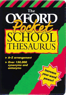The Oxford Pocket School Thesaurus - Spooner, Alan, and OUP (Contributions by)