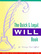 The Quick & Legal Will Book - Clifford, Denis, Attorney