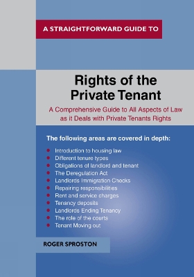 The Rights Of The Private Tenant - Sproston, Roger