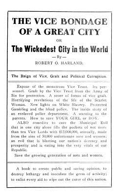 The Vice Bondage of a Great City: Or the Wickedest City in the World - Harland, Robert O