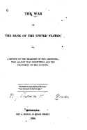 The War on the Bank of the United States