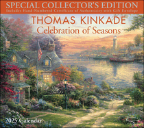 Thomas Kinkade Special Collector's Edition 2025 Deluxe Wall Calendar With Print: Celebration of Seasons