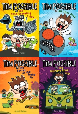 Tim Possible Out-Of-This-World Collected Set: Tim Possible & the Time-Traveling T. Rex; Tim Possible & All That Buzz; Tim Possible & the Secret of the Snake Pit; Tim Possible & the Ultimate Road Trip - 