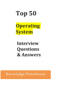 Top 50 Operating System Interview Questions & Answers