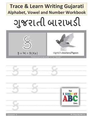 Trace and Learn Writing Gujarati Alphabet, Vowel and Number Workbook: Gujarati Barakhadi Nee Chopadee - Patel, Harshish