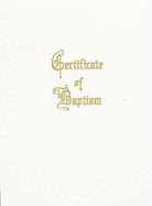 Traditional Steel-Engraved Child Baptism Certificate (Package of 3)