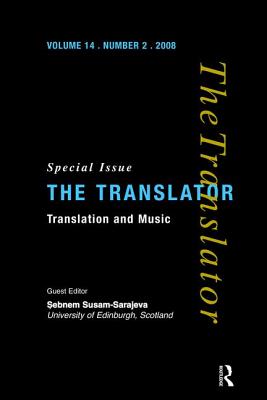 Translation and Music - Susam-Sarajeva, Sebnem (Editor)