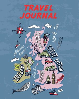 Travel Journal: Map of Great Britain and Ireland. Kid's Travel Journal. Simple, Fun Holiday Activity Diary and Scrapbook to Write, Draw and Stick-In. (GB & Ireland Map, Vacation Notebook, Adventure Log) - Journals, Pomegranate