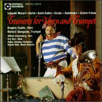 Treasures for Horn and Trumpet - Dallas Chamber Orchestra (chamber ensemble); David Battey (horn); Eric Barr (oboe); Gregory Hustis (horn);...