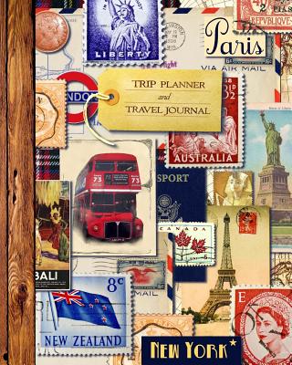 Trip Planner and Travel Journal: Vacation Planner & Diary for 4 Trips, with Checklists, Itinerary & More [ Softback Notebook * Large (8" X 10") * Collage (Reisetagebuch) ] - Smart Bookx