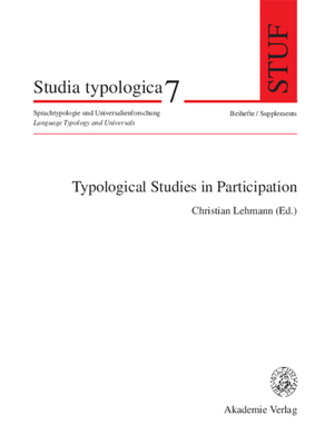 Typological Studies in Participation - Lehmann, Christian (Editor)
