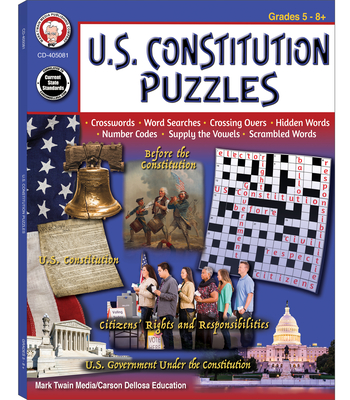 U.S. Constitution Puzzles Workbook, Grades 5 - 12 - Cheyney, Jeanne, and Cheyney, Arnold