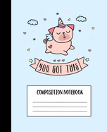 Unipug Pug Unicorn Composition Notebook: A Cute Pug Puppy Unicorn Wide Ruled Lined School Composition Book