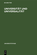 Universitt und Universalitt