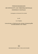 Untersuchungen Zur Bestimmung Der Optimalen Arbeitsplatzgre Bei Mehrstuhlarbeit in Der Weberei