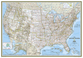 USA Political Englarged Map: Enlarged: PP.NGUS602008