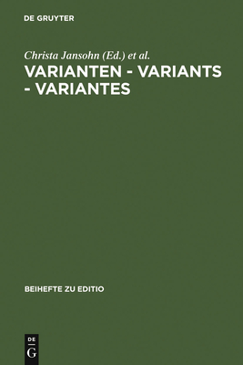 Varianten - Variants - Variantes - Jansohn, Christa (Editor), and Plachta, Bodo (Editor)