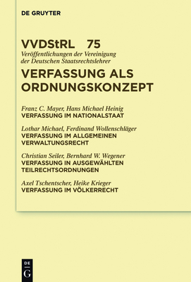 Verfassung ALS Ordnungskonzept - Mayer, Franz, and Heinig, Hans Michael, and Michael, Lothar