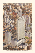 Vintage Journal Aerial View of Rockefeller Center, New York City