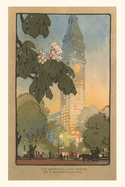 Vintage Journal Art Deco Rendering of Metropolitan Tower, New York City