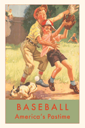 Vintage Journal Baseball, America's Pastime