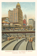 Vintage Journal Underground RR and Brooklyn Bridge Terminal, New York City