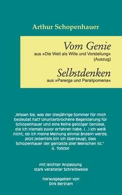 Vom Genie Selbstdenken - Bertram, Dirk (Editor), and Schopenhauer, Arthur