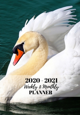Weekly and Monthly Planner: Organize Your Daily Activies At Home School And Office - Graceful White Swan - Leckey Planners