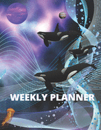 Weekly Planner: Cosmic Sea Life themed planner