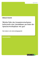 Welche Teile des Gesamtwortschatzes beherrscht eine Lateinklasse am Ende der Spracherwerbsphase wie gut?: Eine Analyse in der achten Jahrgangsstufe