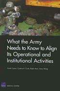 What the Army Needs to Know to Align Its Operational and Institutional Activities - Camm, Frank, and Cook, Cynthia R, and Masi, Ralph
