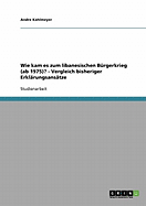 Wie kam es zum libanesischen Brgerkrieg (ab 1975)? - Vergleich bisheriger Erklrungsanstze