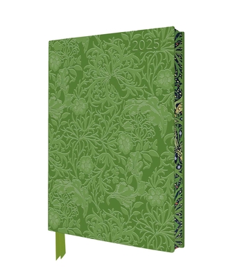 William Morris: Seaweed 2025 Artisan Art Vegan Leather Diary Planner - Page to View with Notes - Flame Tree Studio (Creator)