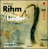 Wolfgang Rihm: Lieder - Holger Falk (baritone); Stefan Stopora (drums); Steffen Schleiermacher (piano); Winfried Nitzsche (drums)