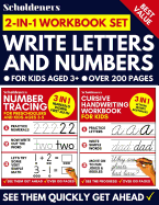 Write Letters and Numbers: 2-In-1 Number Tracing & Cursive Handwriting Workbook for Kids (Preschoolers, Kids Ages 3-5, Pre K, K)