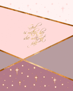 Writing Journal: Christian Gifts for Women; A No-Frills Lined Paper Notebook with a Spiritual Quote per Page (Large SOFTBACK with a PRINTED IMAGE of gold trim from our Stars in Blush range)