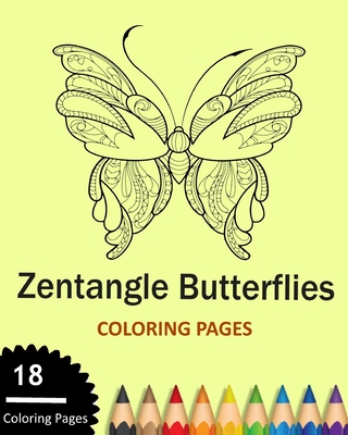 Zentangle Butterflies Coloring Pages - Bacon, Sandra